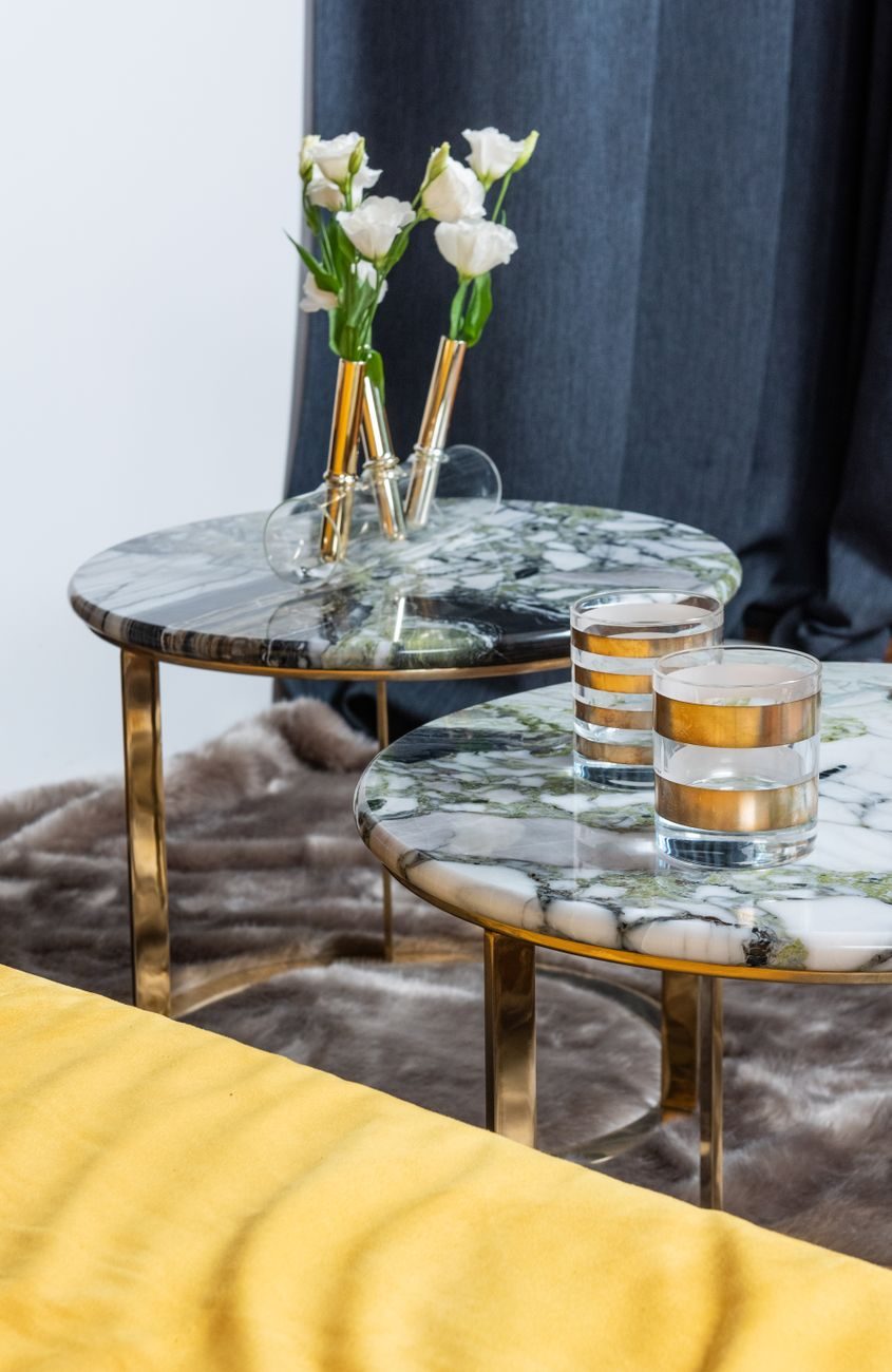 Incorporate a Brass Accent Table