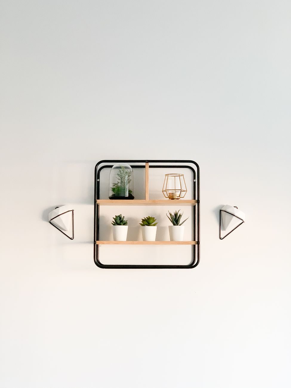 Use Geometric Wall Shelves