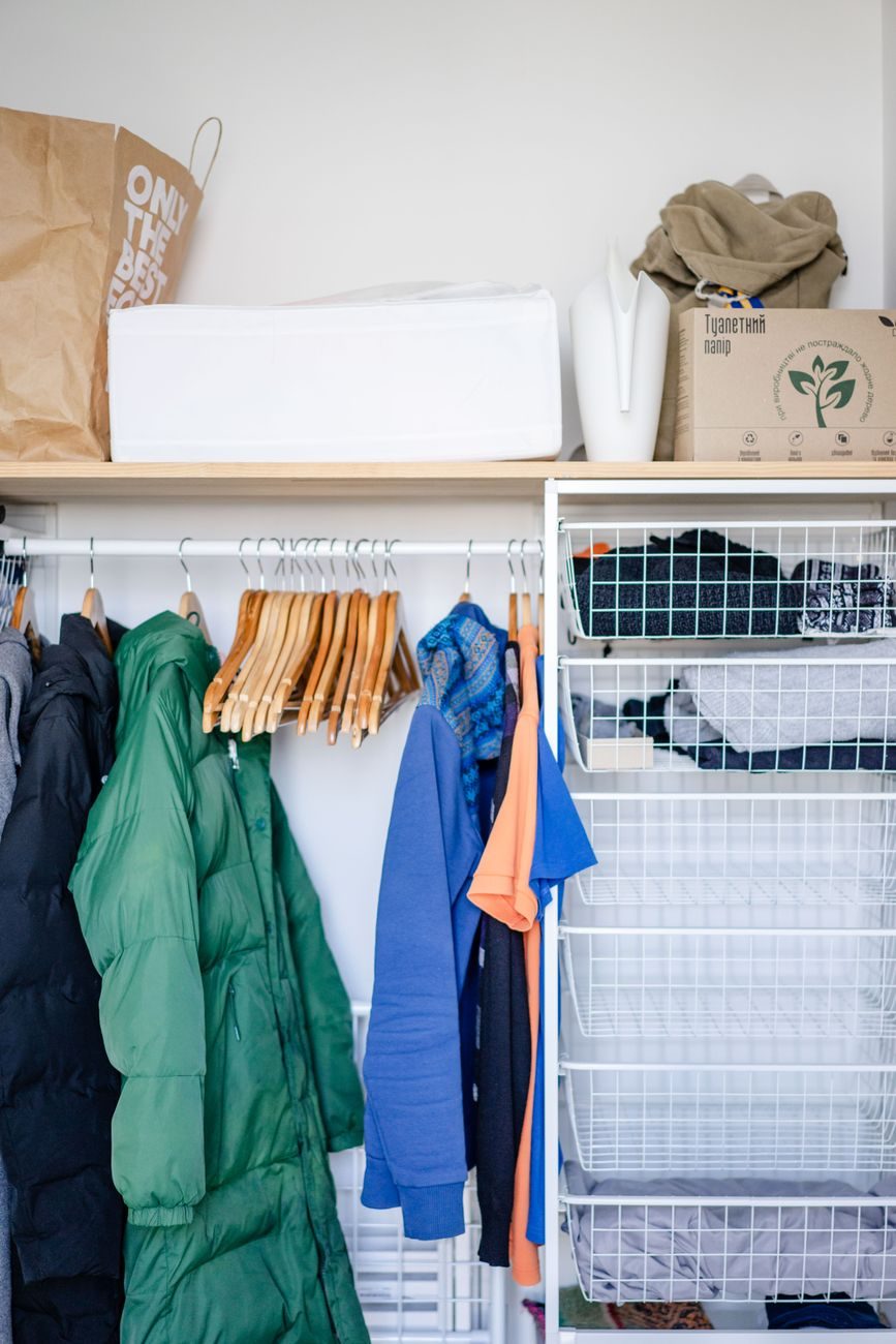 Hang Baskets on a Rod for Bulkier Items